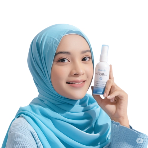 Model memegang produk Tawasin